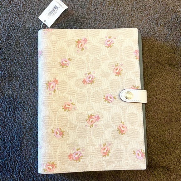 Coach | Office | Coach Notebook In Signature Canvas With Floral Print ...